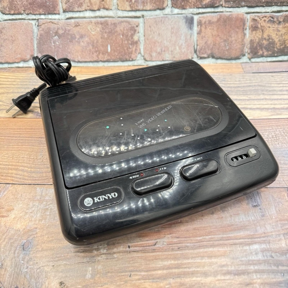 Vintage Kinyo 2-Way Forward/Reverse VHS Video Cassette Rewinder -Tested